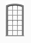 Tichy-Train 9/9 Double Arch Top Window (12) HO Scale Model Railroad Building Accessory #8055