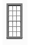 Tichy-Train 9/9 Double Hung Window (12) HO Scale Model Railroad Building Accessory #8056