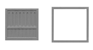 Tichy-Train Loading Dock Door w/Frame (3) HO Scale Model Railroad Building Accessory #8066