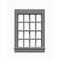 8/8 Double Hung Window (12) HO Scale Model Railroad Building Accessory #8071