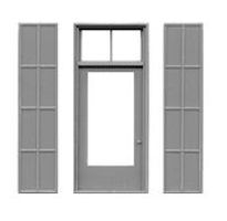 Door w/Iron Shutters (3) HO Scale Model Railroad Building Accessory #8112