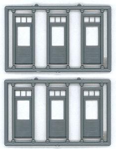 Tichy-Train 1-lite Door/Transom 3 sets HO Scale Model Railroad Building Accessory #8130