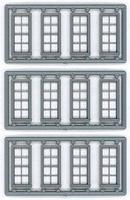 4/4 Doouble Hung Window 12 pieces HO Scale Model Railroad Building Accessory #8131