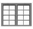 Tichy-Train 4/4 Double Hung Window (6) HO Scale Model Railroad Building Accessory #8137