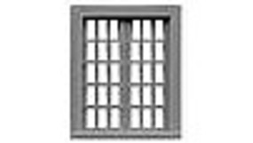 Double Casement Window (12) HO Scale Model Railroad Building Accessory #8139