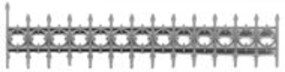 1.8'' Iron Railing for Widow's Walk (4) HO Scale Model Railroad Building Accessory #8148