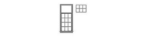 Tichy-Train 18 Pane Industrial Window (8) HO Scale Model Railroad Building Accessory #8157 Tichy-Train 18 Pane Industrial Window (8) HO Scale Model Railroad Building Accessory #8157