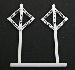 RR Crossing Warning Signs-3HO HO Gauge-Tichy Train Group-Accessories-10 Pcs 
