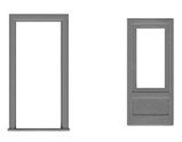 Tichy-Train Single Lite Door & Frame (3) HO Scale Model Railroad Building Accessory #8191 Tichy-Train Single Lite Door & Frame (3) HO Scale Model Railroad Building Accessory #8191