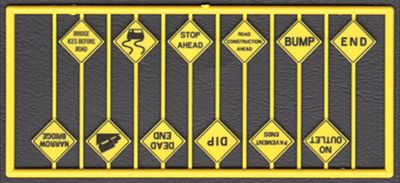 Tichy-Train Written Warning Signs (12) HO Scale Model Railroad Road Accessory #8256