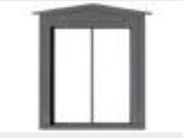 2 Pane Peaked Window 12/