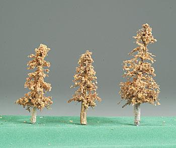 Timberline Pine Trees 2-4 Deadwood Brown (3) Model Railroad Tree #1117