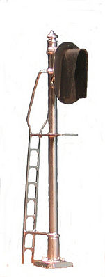 Tomar Vertical Signal w/Snow Hood Three-Light HO Scale Model Railroad Accessory #8561