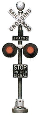 Tomar Working Crossing Signal Without Gate (2) O Scale Model Railroad Trackside Accessory #9862