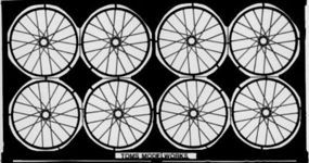 Toms Spoked Aircraft Wheel Set Plastic Model Aircraft Accessory 1/48 Scale #205 Toms Spoked Aircraft Wheel Set Plastic Model Aircraft Accessory 1/48 Scale #205