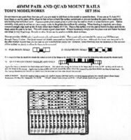 Toms 40mm Pair & Quad Mount Rails & Shields for US Destroyers & Battleships Set 1/350 Scale #3516 Toms 40mm Pair & Quad Mount Rails & Shields for US Destroyers & Battleships Set 1/350 Scale #3516