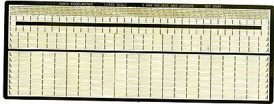 Toms 3-Bar Rail Set Plastic Model Ship Accessory 1/350 Scale #3583