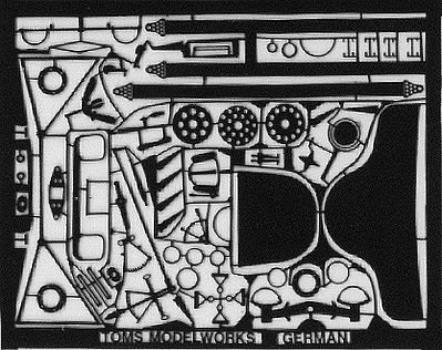 Toms WWI German Cockpit Detail Set Plastic Model Aircraft Accessory 1/28 Scale #402