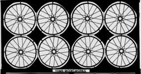 Toms Spoked Aircraft Wheel Set Plastic Model Aircraft Accessory 1/32 Scale #505 Toms Spoked Aircraft Wheel Set Plastic Model Aircraft Accessory 1/32 Scale #505