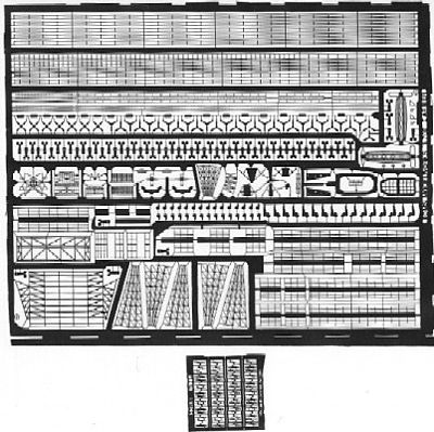 Toms WWII US Carrier Detail Set Plastic Model Ship Accessory 1/700 Scale #700
