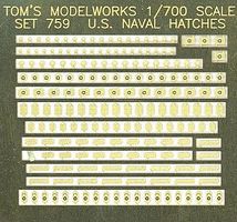 Toms US Naval Deck Hatches Plastic Model Ship Accessory 1/700 Scale #759 Toms US Naval Deck Hatches Plastic Model Ship Accessory 1/700 Scale #759