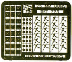 Toms IJN 25mm Guns Plastic Model Ship Accessory 1/700 Scale #773 Toms IJN 25mm Guns Plastic Model Ship Accessory 1/700 Scale #773