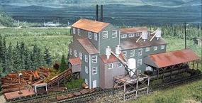 N-Scale-Arch Long Valley Lumber Mill Kit N Scale Model Railroad Building #10004