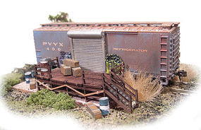 N-Scale-Arch Boxcar Storage Kit N Scale Model Railroad Building #10034 N-Scale-Arch Boxcar Storage Kit N Scale Model Railroad Building #10034