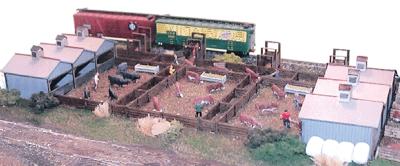 N-Scale-Arch Quality Meat Stockyard Kit N Scale Model Railroad Building #10703