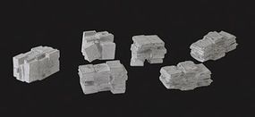 Slate Stacks Kit (Cast Metal) Unpainted (6) N Scale Model Railroad Building Accessory #20071