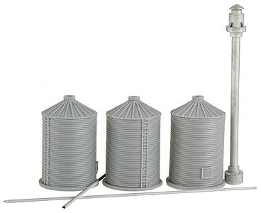 N-Scale-Arch Grain silo & pipe system - Z-Scale