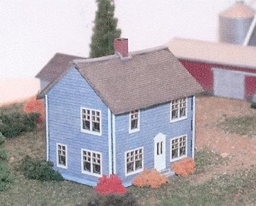 N-Scale-Arch Farm House (Laser-Cut Wood Kit) Z Scale Model Railroad Building #30005