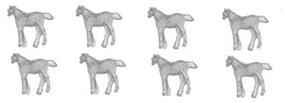N-Scale-Arch Horses               10/ Z-Scale (10)