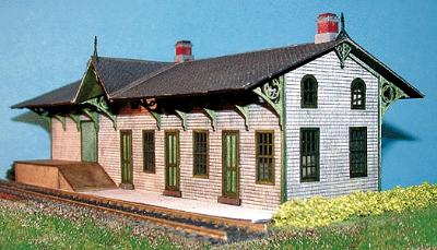 N-Scale-Arch Branchville Station Kit Railway Heritage Models HO Scale Model Railroad Building #40003