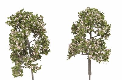 N-Scale-Arch Trees Spring Blssm Pnk 6/ - Z-Scale (6)
