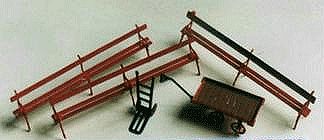 N-Scale-Arch Park Benches & Carts 8/ - N-Scale (8)