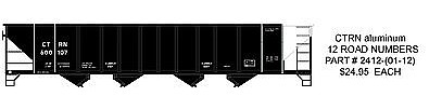 Trainworx Bethlehem 100 Ton Quad Hopper CTRN #600145 N Scale Model Train Freight Car #241208