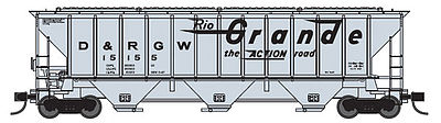 Trainworx PS2CD 4427 Covered Hopper D&RGW #15155 N Scale Model Train Freight Car #2440101