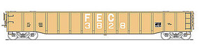 Trainworx Thrall 52' 6'' Gondola Car Florida East Coast #3835 N Scale Model Train Freight Car #2528502 Trainworx Thrall 52' 6'' Gondola Car Florida East Coast #3835 N Scale Model Train Freight Car #2528502