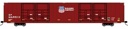 Trainworx Thrall 86 Hi-Cube Quad-Door Auto Parts Boxcar - Ready to Run Union Pacific SP #616541 (Boxcar Red, Building America Logo, yellow Stripes) - N-Scale