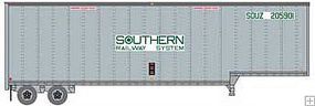 Trainworx 40' Hi-Cube Drop-Frame Van Semi Trailer Assembled Southern Railway SOUZ #205901 (gray, white, green Lettering) N-Scale Trainworx 40' Hi-Cube Drop-Frame Van Semi Trailer Assembled Southern Railway SOUZ #205901 (gray, white, green Lettering) N-Scale