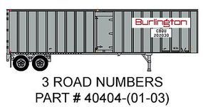 Trainworx N 40'EXT POST TRAILER CB&Q Trainworx N 40'EXT POST TRAILER CB&Q