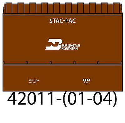 Trainworx 20 Stac-Pac Cntn BN #1 - N-Scale