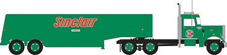 Trainworx Peterbilt 351 Tractor w/32 Tank Trailer - Assembled Sinclair (green, red) - N-Scale