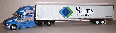Trucks-N-Stuff Tractor/Trailer w/ 53Van Assembled Sams Club (blue Hybrid Cab) 1/53 Scale #13497