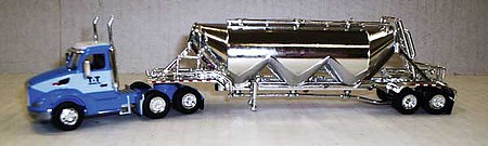 Trucks-N-Stuff Peterbilt 579 Day Cab with pneumatic trailer HO Scale Model Railroad Vehicle #spec004