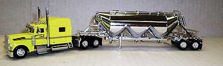 Trucks-N-Stuff Peterbilt 389 sleeper cab with pneumatic trailer HO Scale Model Railroad Vehicle #spec008