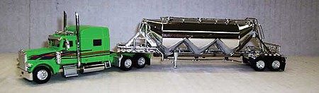 Trucks-N-Stuff Peterbilt 389 sleeper cab with pneumatic trailer HO Scale Model Railroad Vehicle #spec011