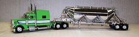 Trucks-N-Stuff Peterbilt 389 sleeper cab with pneumatic trailer HO Scale Model Railroad Vehicle #spec014
