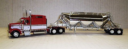 Trucks-N-Stuff Kenwoth W900L sleeper cab with pneumatic trailer HO Scale Model Railroad Vehicle #spec027